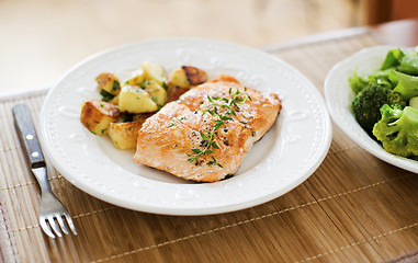 Image showing salmon steak