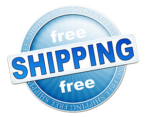 Image showing free shipping button blue