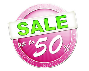 Image showing sale button up to 50%