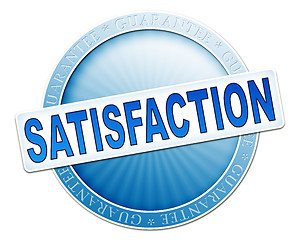 Image showing satisfaction button blue