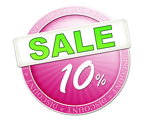 Image showing sale button 10%