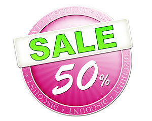 Image showing sale button 50%