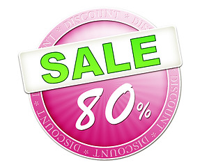 Image showing sale button 80%