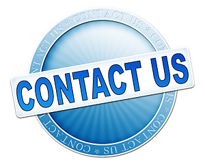 Image showing contact us button blue