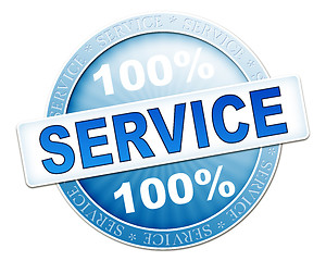 Image showing service button blue