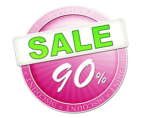 Image showing sale button 90%