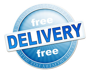 Image showing free delivery button blue