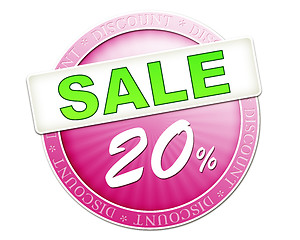 Image showing sale button 20%