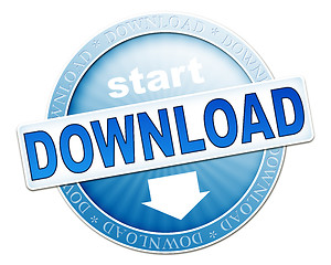 Image showing download button blue