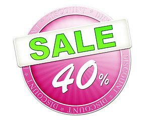 Image showing sale button 40%