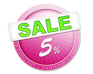 Image showing sale button 5%