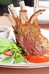 Image showing roasted lamb rib