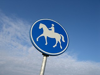 Image showing horsride sign
