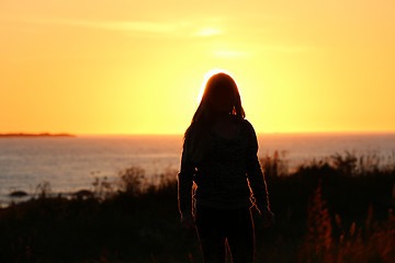 Image showing Sunset Girl