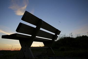 Image showing Sunset Bench