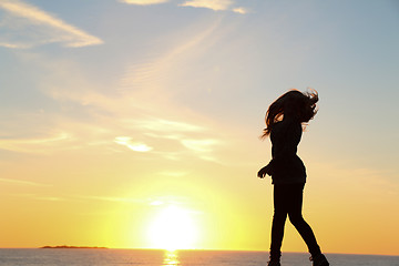 Image showing Sunset Girl