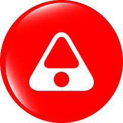 Image showing Attention caution sign icon. Hazard warning symbol. Modern UI website button