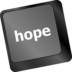 Image showing Computer keyboard with hope key