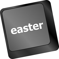 Image showing Easter text button on keyboard keys