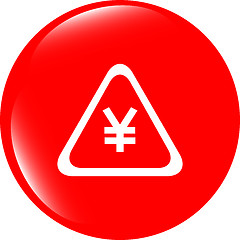 Image showing web icon on protection sign with yen money sign