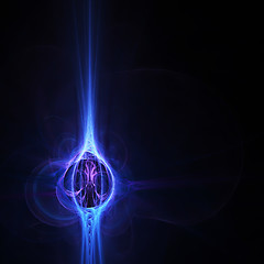 Image showing Blue Fractal Orb