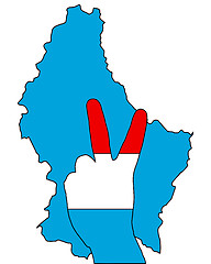 Image showing Luxembourg hand signal