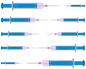 Image showing Illustration of filled  injections on white background