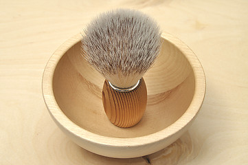 Image showing Detailed and colorful image of shaving brush