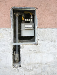 Image showing Gas meter on the wall