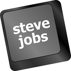 Image showing Steve Jobs button on keyboard - life concept