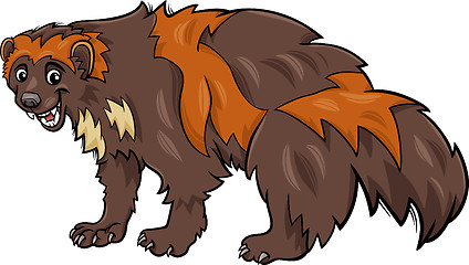 Image showing wolverine animal cartoon illustration