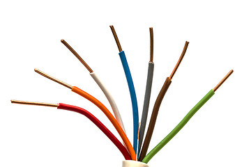 Image showing colorful electrical wires