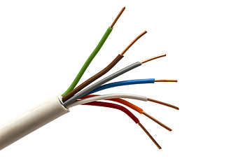 Image showing colorful electrical wires