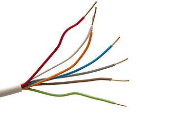 Image showing colorful electrical wires