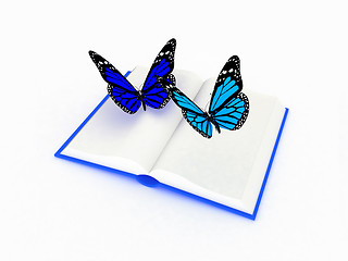 Image showing butterfly on a book