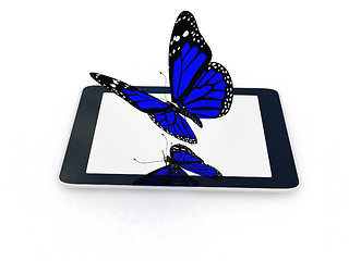 Image showing butterflies on a phone