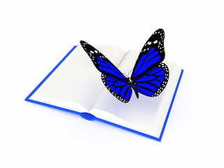 Image showing butterfly on a book