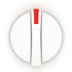 Image showing 3d white knob on white background