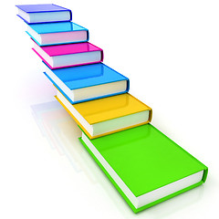 Image showing colorful real books