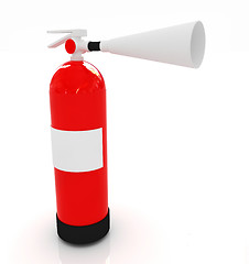 Image showing Red fire extinguisher 