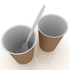 Image showing fast-food disposable tableware