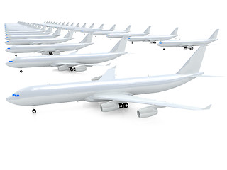 Image showing White airplanes