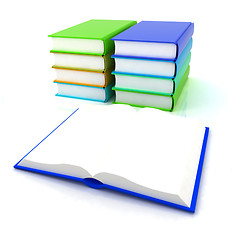 Image showing colorful real books