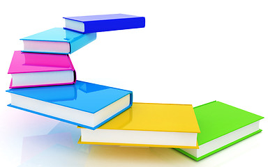 Image showing colorful real books