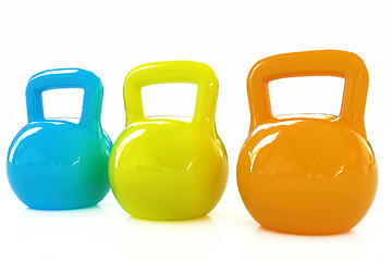 Image showing Colorful weights 