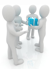 Image showing 3d mans gives gifts 