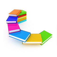 Image showing colorful real books