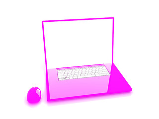 Image showing Pink laptop