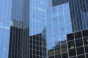 Image showing Reflections in office building