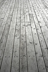 Image showing Nailed wooden flooring